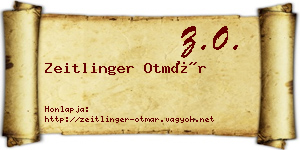 Zeitlinger Otmár névjegykártya